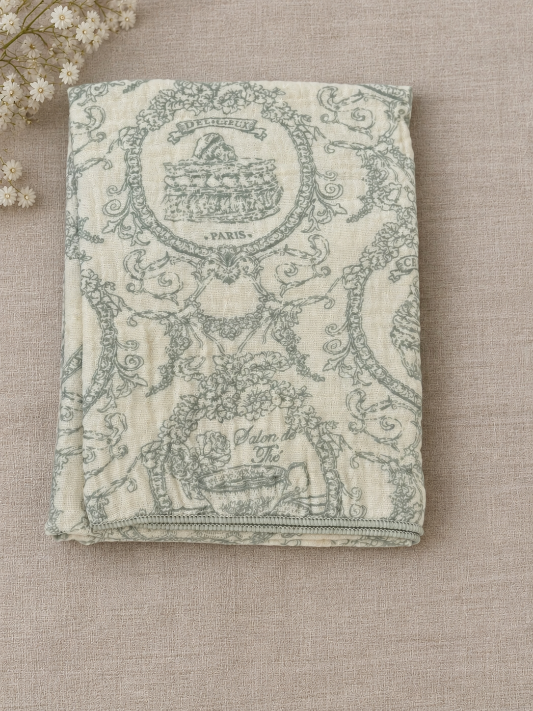 Paris Toile Cotton Double Gauze Handkerchief
